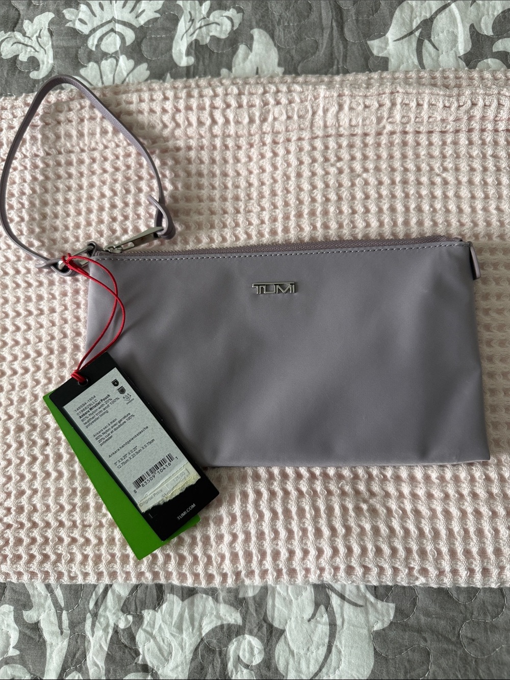 Tumi Lilac Ankara Wristlet Pouch NWT